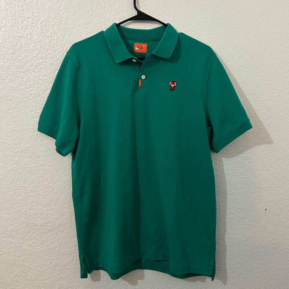 Green medium tiger woods golf nike polo